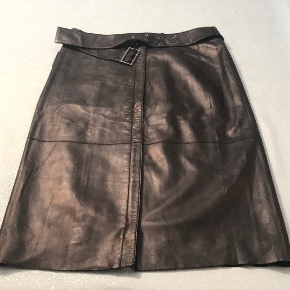 💯 leather skirt Elie Tahari